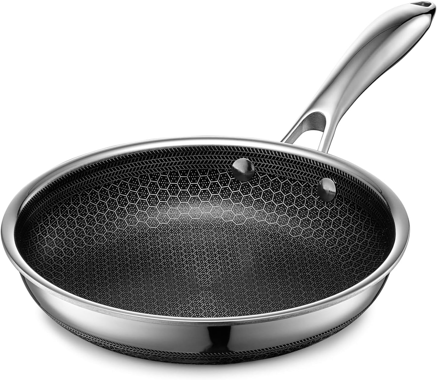 Hybrid Nonstick Frying Pan, 12-Inch, Stay-Cool Handle, Dishwasher and Oven Safe, Induction Ready, Compatible with All Cooktops