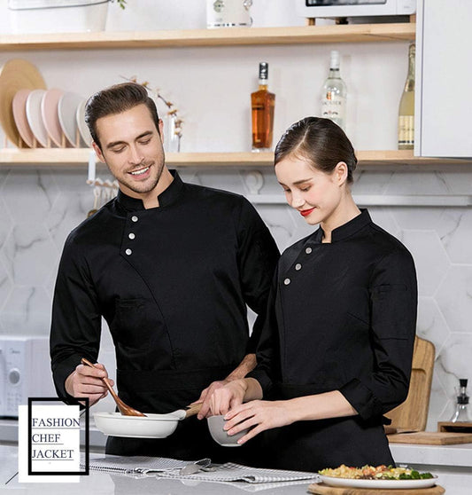 Unisex Chef Coat Men'S Long Sleeve Chef Jacket Restaurant Kitchen Cooking Chef Uniform CFM0057