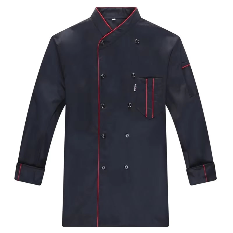 Chef Jacket Short Sleeve Cook Coat Barista Baker Work Uniform Waiter Restaurant Hotel Clothes