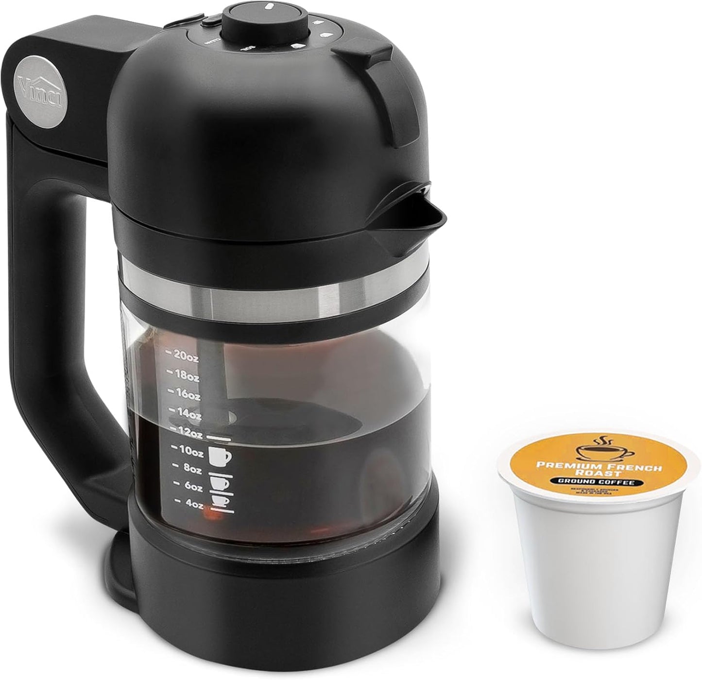 Micro Café Brewer Single Serve Coffee Maker | Compatible with Keurig K-Cups, K-Pods, Pods, Capsules, Cups | Rapid Heating | Compact and Portable