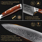 1-10 PCS Kitchen Knife 67 Layers Damascus Steel Chef Slicing Utility Paring Knife Steel Rosewood Handle Razor Sharp