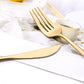 Mirror 24 Pcs Gold Cutlery Sets Kitchen Tableware Stainless Steel Knife Forks Spoons Silverware Home Flatware Set Dinnerware Set