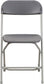 Hercules Series Plastic Folding Chairs for Parties and Weddings, Stackable Commercial Event Seats, Set of 10, Gray