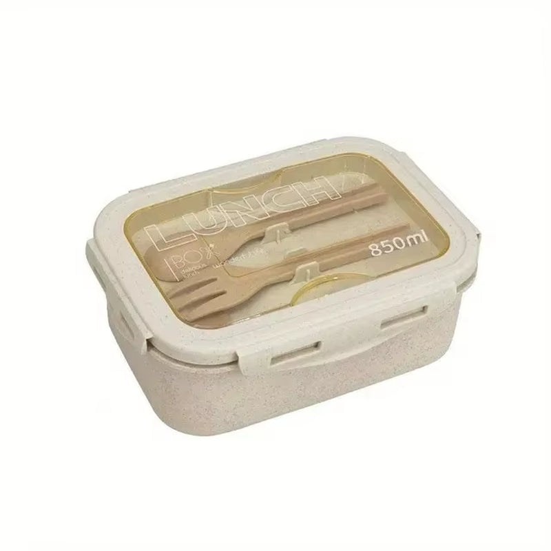 1Pc Portable Microwavable Lunch Box Eco-Friendly Wheat Straw Bento Box Kitchen Food Container Lunch Box Home Accessories