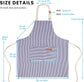 2 Pack Adjustable Bib Apron with 2 Pockets Chef Cooking Kitchen Restaurant Aprons for Women Men