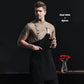 Khaki Chef Uniform Catering Workwear Head Chef Shirts Cooking Coat Chef Jacket Summer Restaurant Barber Shop Waiter Shirt Apron