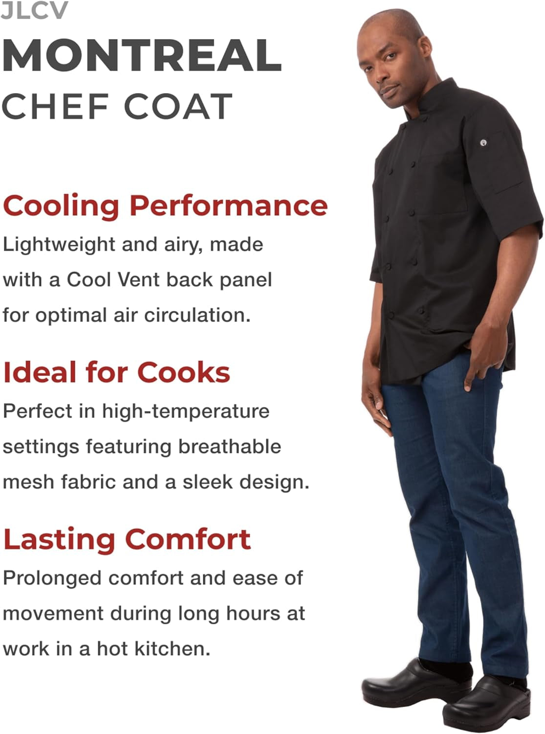 Men'S Montreal Cool Vent Chef Coat