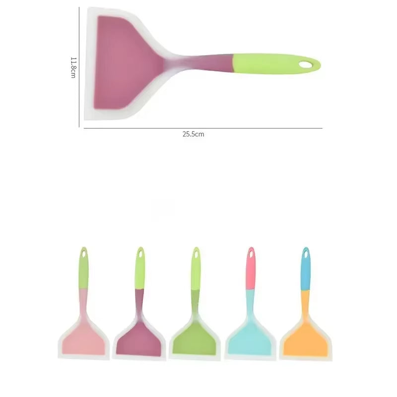 Kitchen Spatula Ware Scoop Cooking Utensils Colorful Silicone Kitchen Scraper Beef Meat Egg Wide Pizza Cooking Tools Shovel