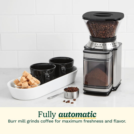 Coffee Grinder, Electric Burr One-Touch Automatic Grinder With18-Position Grind Selector, Stainless Steel, DBM-8P1