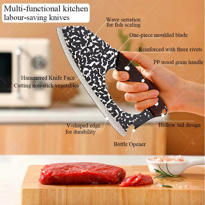 Household Kitchen Knife Effort Saving Chef‘S Knife Stainless Steel Handmade Forged Knife Professional Boning Knife Chopper Knife