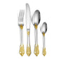 Luxery Gold Cutlery Set Vintage Dinnerware Set 18/10 Stainless Steel Silver Flatware Knife Fork and Spoon Drop Shipping