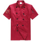 Chef Jacket Men Women Short Sleeve Cook Shirts Coat Embroidery Restaurant Hotel Bakery Waiter Uniform