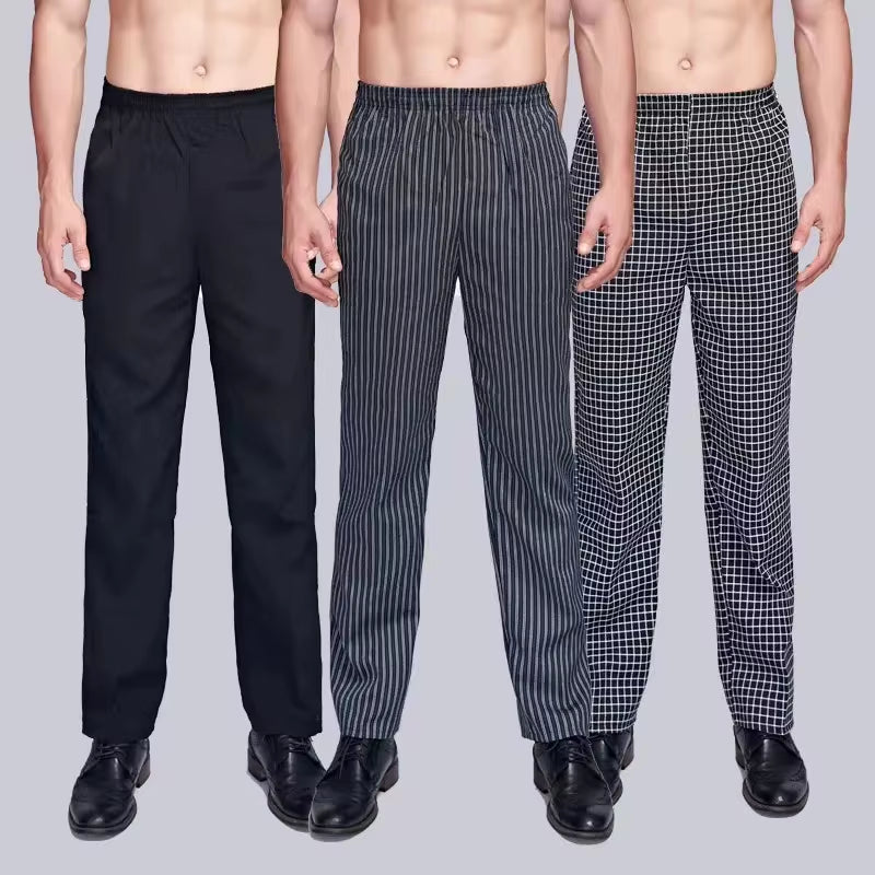 Chef Pants for Men Restaurant Kitchen Unisex Cook Works Lightweight Baggy Trousers Chef Accessories Chef Bottoms Uniform Men