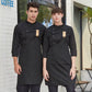 Men'S Kitchen Jacket Restaurant Unisex Chef Uniform Women Work Wear Cook Costume Long Shirt Cook'S Clothes Kitchen Uniform Apron