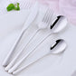 4Pcs Luxury 304 Stainless Steel Tableware Set Silverware Fork Spoon Knife Travel Cutlery Set Gold Portable Camping Flatware Set