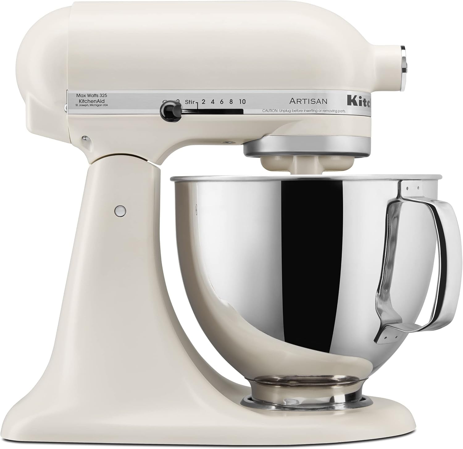 Artisan Series 5 Quart Tilt Head Stand Mixer with Pouring Shield KSM150PS, Almond Cream