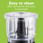 Electric Vegetable Chopper & Mini Food Processor, 3-Cup, 350 Watts, for Dicing, Mincing, and Puree, Black (72850)