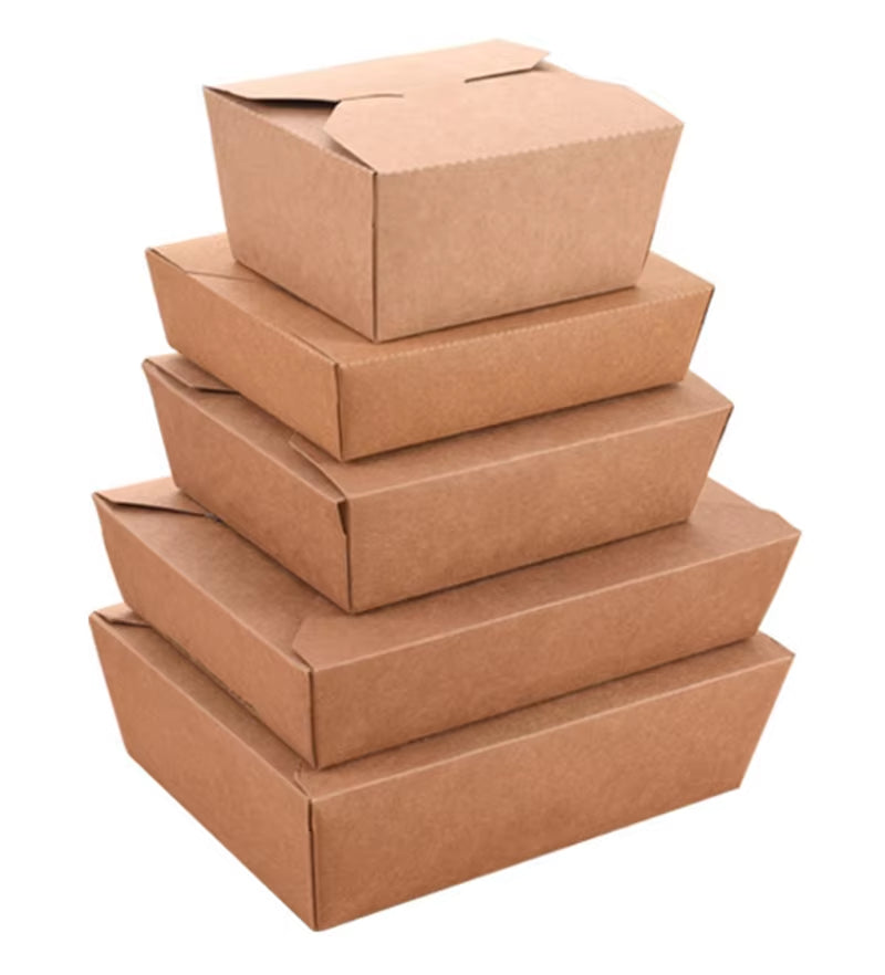 10 Pieces X Home Restaurants Parties Catering Supplies, Paper Take Out Food Lunch Boxes 1500Ml to Go Containers