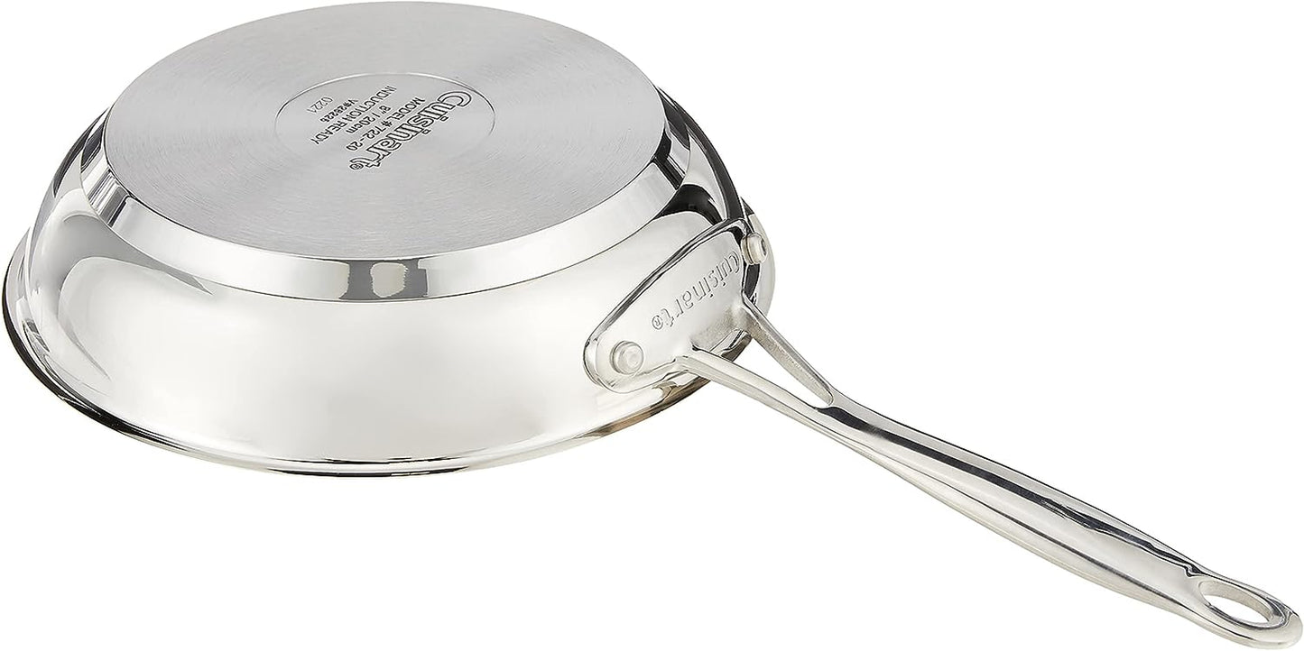 722-20 8-Inch Chef'S-Classic-Stainless-Cookware-Collection, 8", Open Skillet