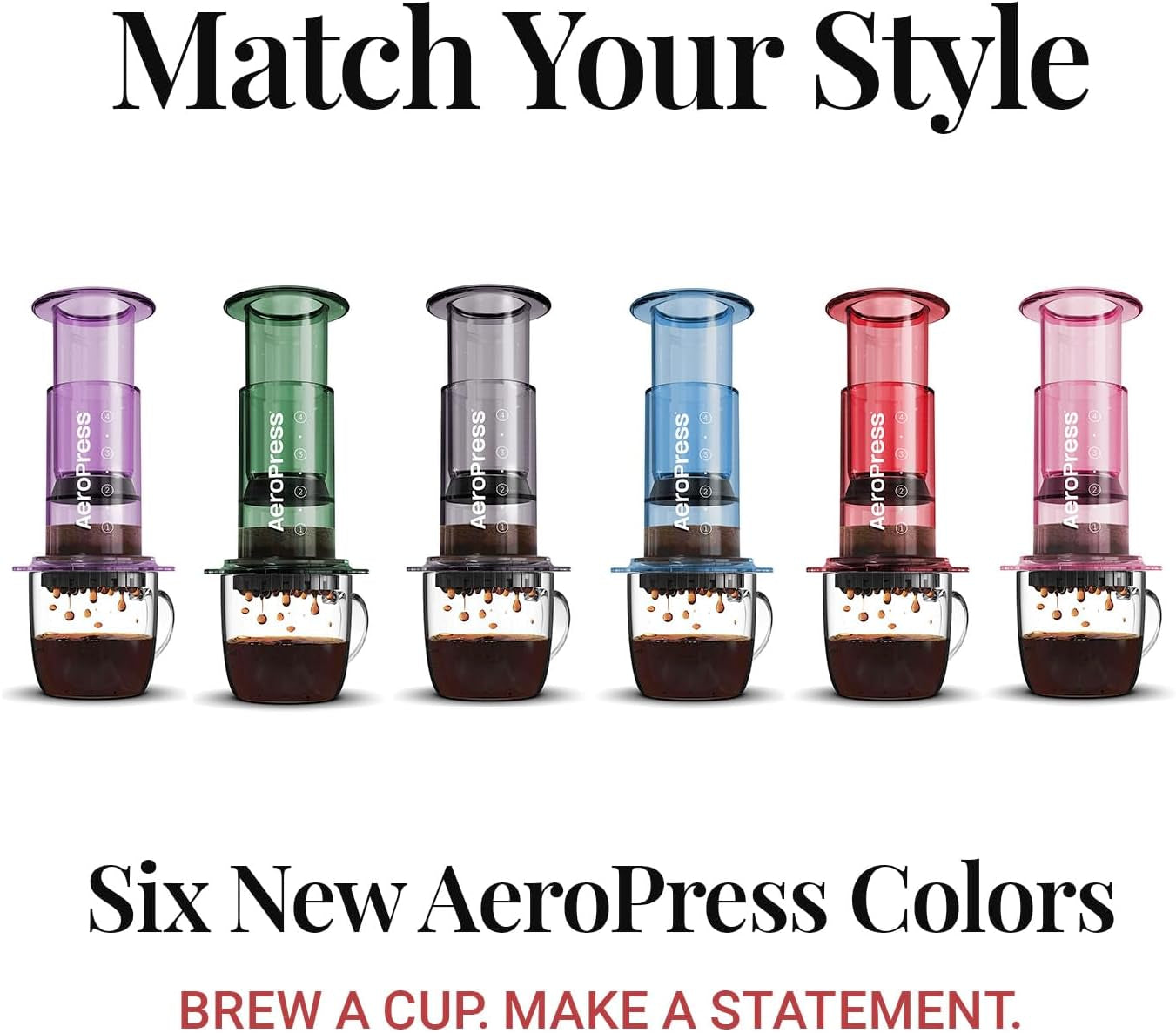 Clear Coffee Press – 3 in 1 Brew Method Combines French Press, Pourover, Espresso, Full Bodied Coffee without Grit or Bitterness, Small Portable Coffee Maker for Camping & Travel, Clear