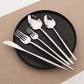 New 2023 Cutlery Set 18/10 Stainless Steel Flatware Set Fork Spoon Knife Dinner Set Golden Dinnerware Set Kitchen Silverware