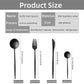 24Pcs Black Western Dinnerware Set Stainless Steel Cutlery Set Fork Knife Spoon Tableware Set Flatware Set Silverware Set