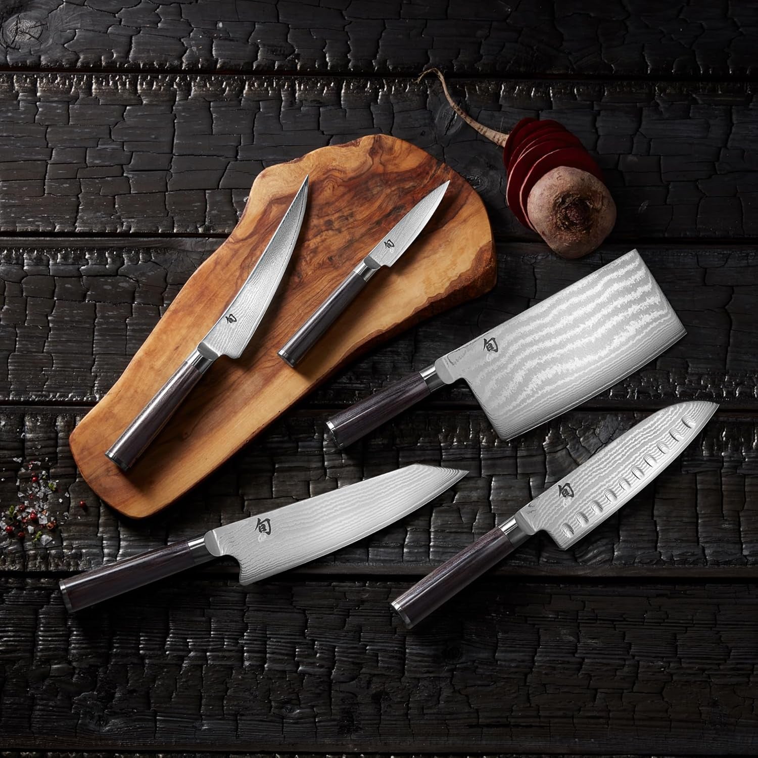 Classic 6" Boning & Fillet Knife, Handcrafted Japanese Curved Boning Knife, VG-MAX Core with Damascus Stainless Steel Cladding, Pakkawood Handle, Meat & Fish Knife for Professional and Home Chefs