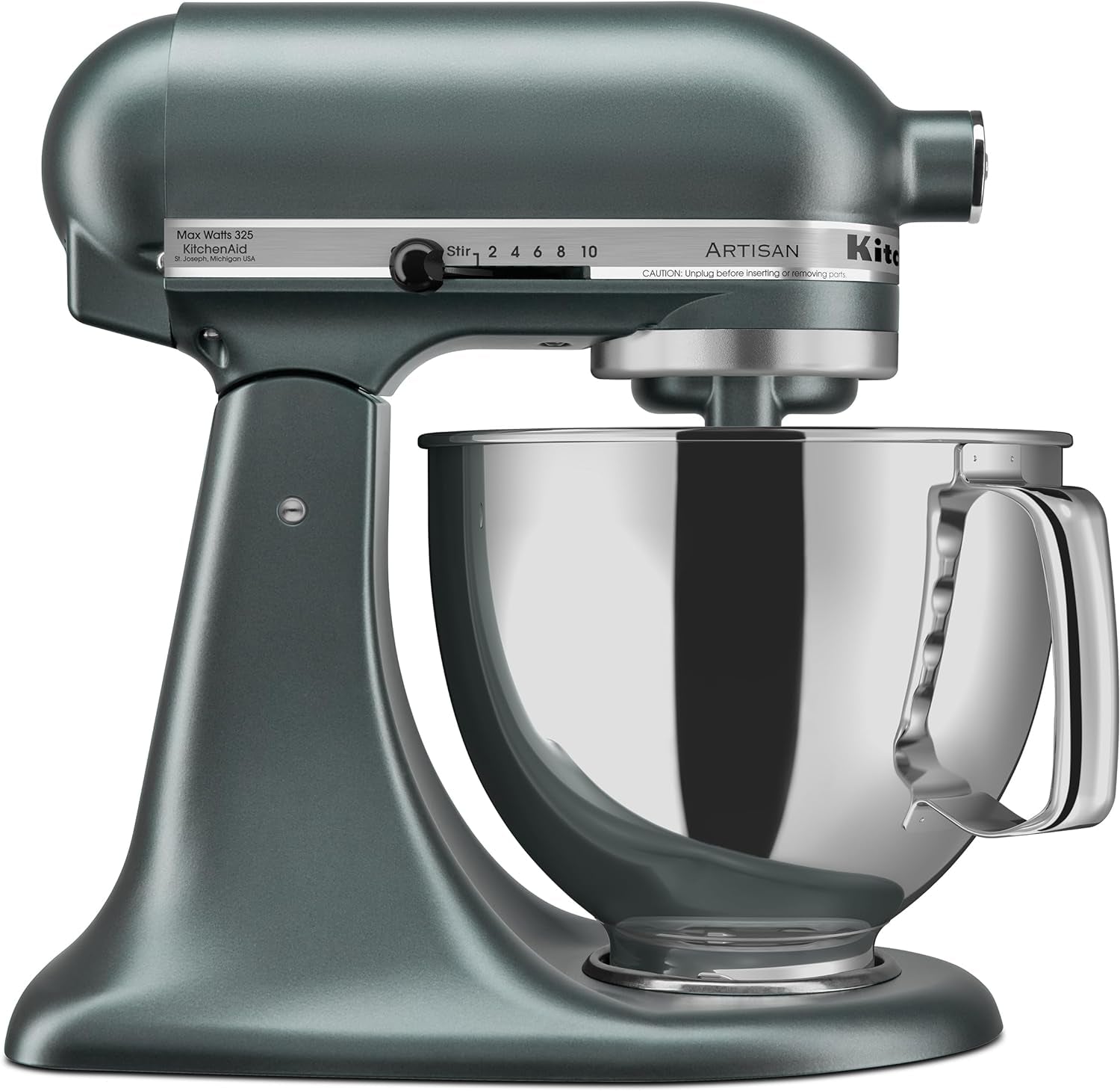 Artisan Series 5 Quart Tilt Head Stand Mixer with Pouring Shield KSM150PS, Contour Silver