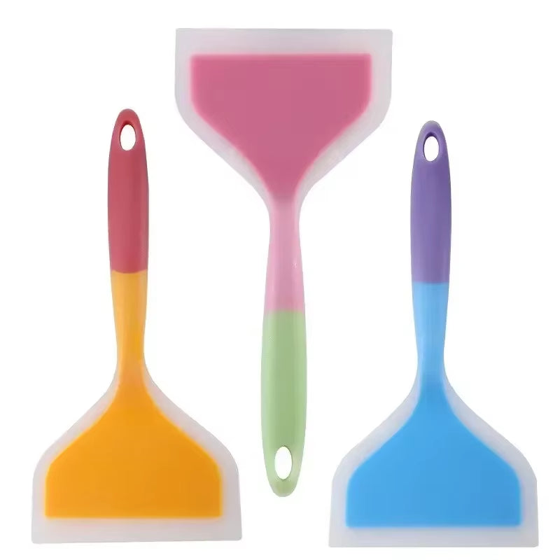 Kitchen Spatula Ware Scoop Cooking Utensils Colorful Silicone Kitchen Scraper Beef Meat Egg Wide Pizza Cooking Tools Shovel