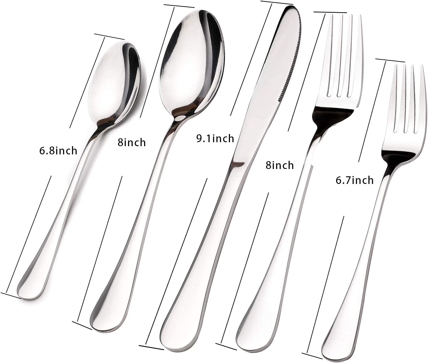 Silverware Set for 8, 40 Piece Heavy Duty Stainless Steel Flatware Utensils Cutlery Set Including Steak Knife Fork and Spoon, Dishwasher Safe, Gift Package for Wedding Housewarming