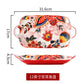 Ceramic Colorful Flower Dinner Plate Set Under-Glazed Retro Dinner Dishes Dinnerware Household Bowl Bakeware Flower Tableware