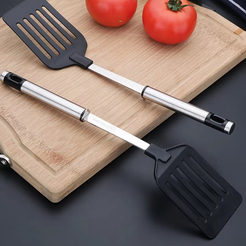 Stainless Steel Turners Kitchen Tools Nylon Handle Spatula Fried Shovel Egg Fish Frying Pan Scoop Spatula Cooking Utensils