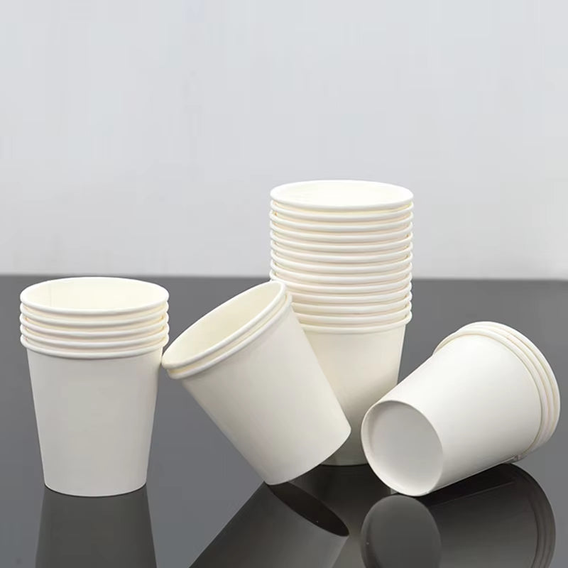 100Pcs Disposable Paper Cups 200Ml 250Ml Drinking Coffee Paper Cup Hotel Restaurant Paper Cup Supplies