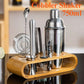 Stainless Steel Cocktail Shaker Set Mixer Bartender Kit Cobbler Boston Shaker Bars Set Tools Jigger Mixer Muddler Pourer Spoon