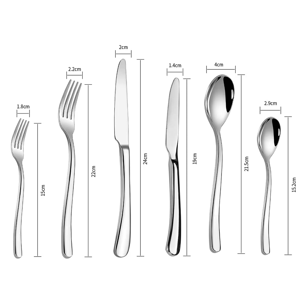 304 Stainless Steel Thickened Tableware Restaurant Steakhouse Western Grade Hotel Knife Fork and Spoon Set