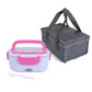 2-In-1 Electric Heating Lunch Box Car + Home 12V 220/110V Portable Stainless Steel Liner Bento Lunchbox Food Container Bento Box