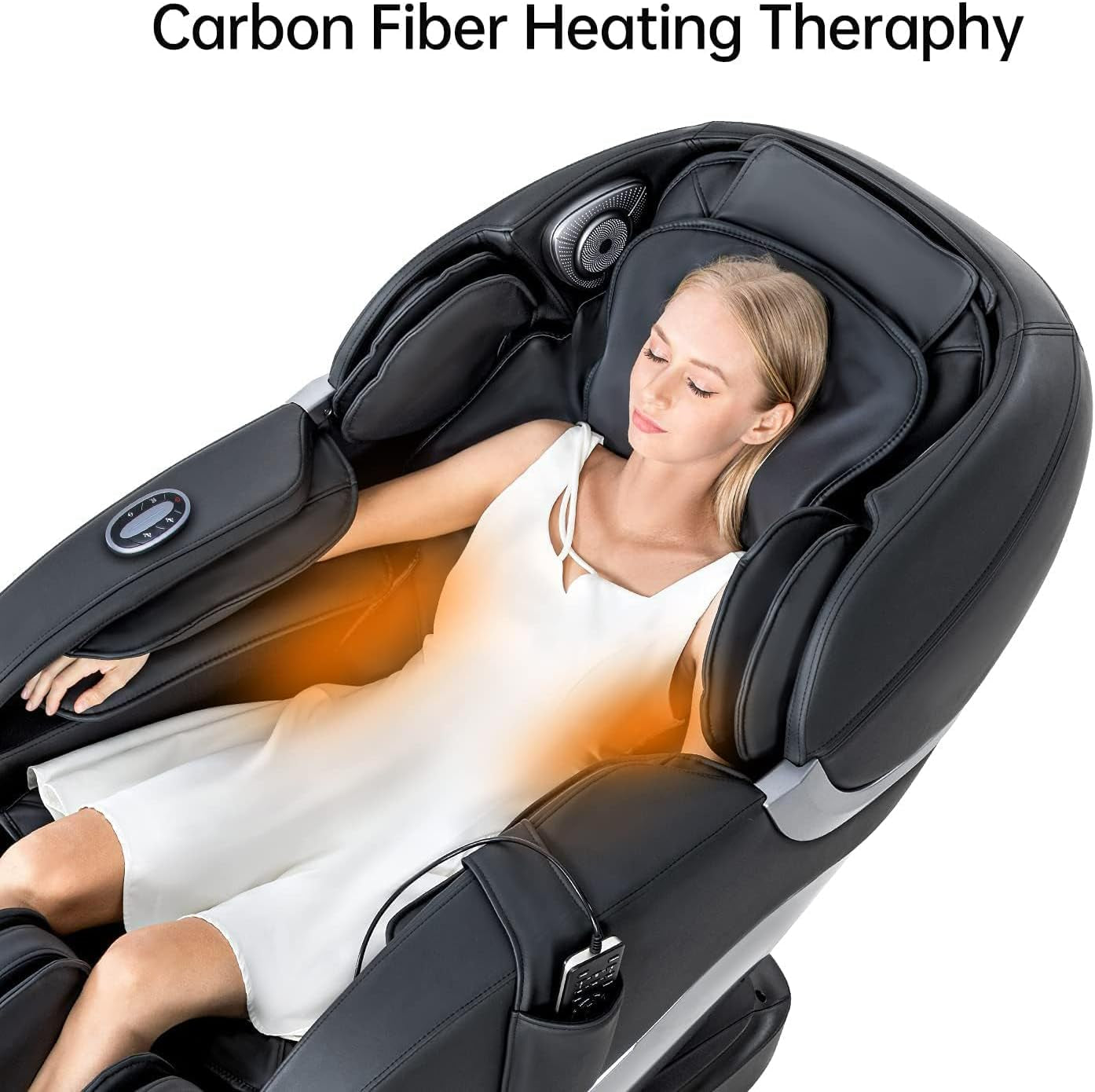 SL Track Massage Chair Recliner, Full Body Massage Chair with Zero Gravity, Bluetooth Speaker, Airbags, Heating, and Foot Massage