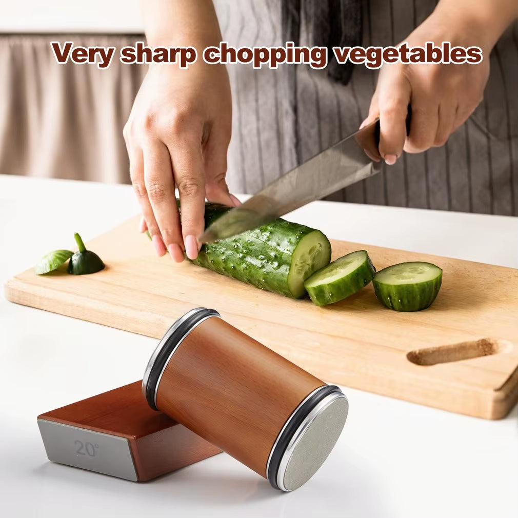 Rolling Knife Sharpener for Straight Edge Roller Knife Sharpening with Industry Diamonds Chef Knife Set