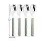 4/16Pcs Acrylic Handle Knife Fork Set Stainless Steels Dinner Cutlery Set Green Silver Western Dinnerware Home Kitchen Flatware