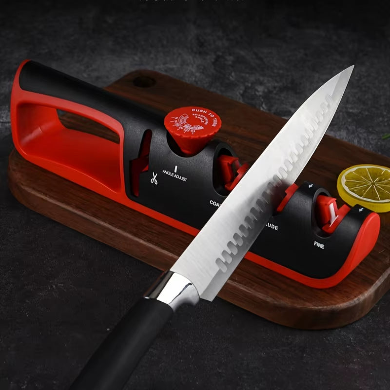 4-In-1 Knife Sharpener Adjustable Angle Professional Kitchen Grinding Machine Scissors Knives Grinder Whetstone Sharpener Tool