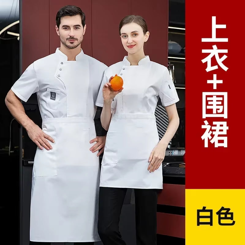 Black Chef Uniform Jacket Long Sleeve Chef T-Shirt Restaurant Uniform Bakery Food Service Breathable New Cooking Clothes Logo