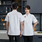 Chef Uniform Work Uniform Men'S Customized Name Print Logo Short Sleeved Shirt Jacket Bread Restaurant Cake Shop Kitchen