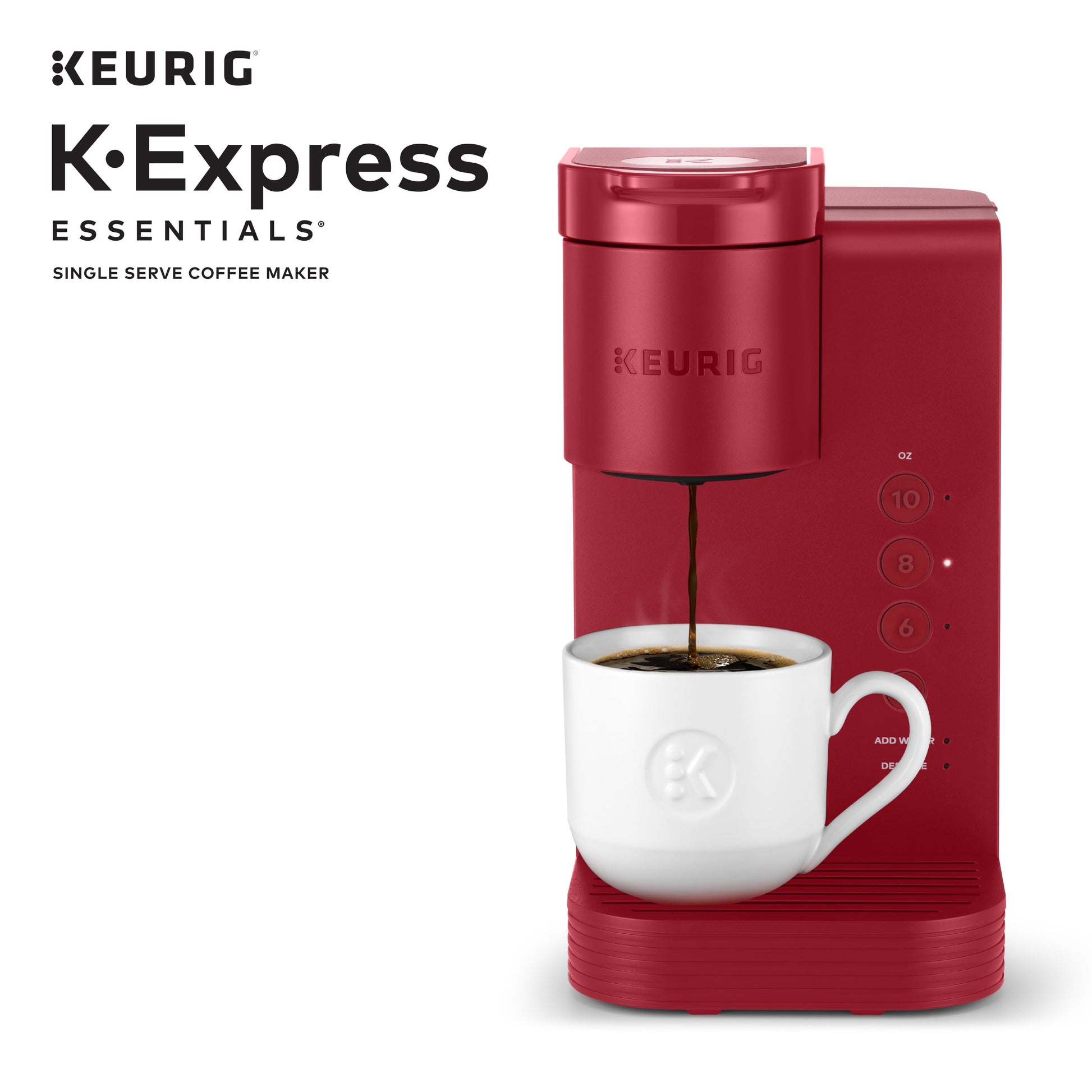 K-Express Essentials Red Single-Serve K-Cup Pod Coffee Maker