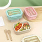 1Pc Portable Microwavable Lunch Box Eco-Friendly Wheat Straw Bento Box Kitchen Food Container Lunch Box Home Accessories