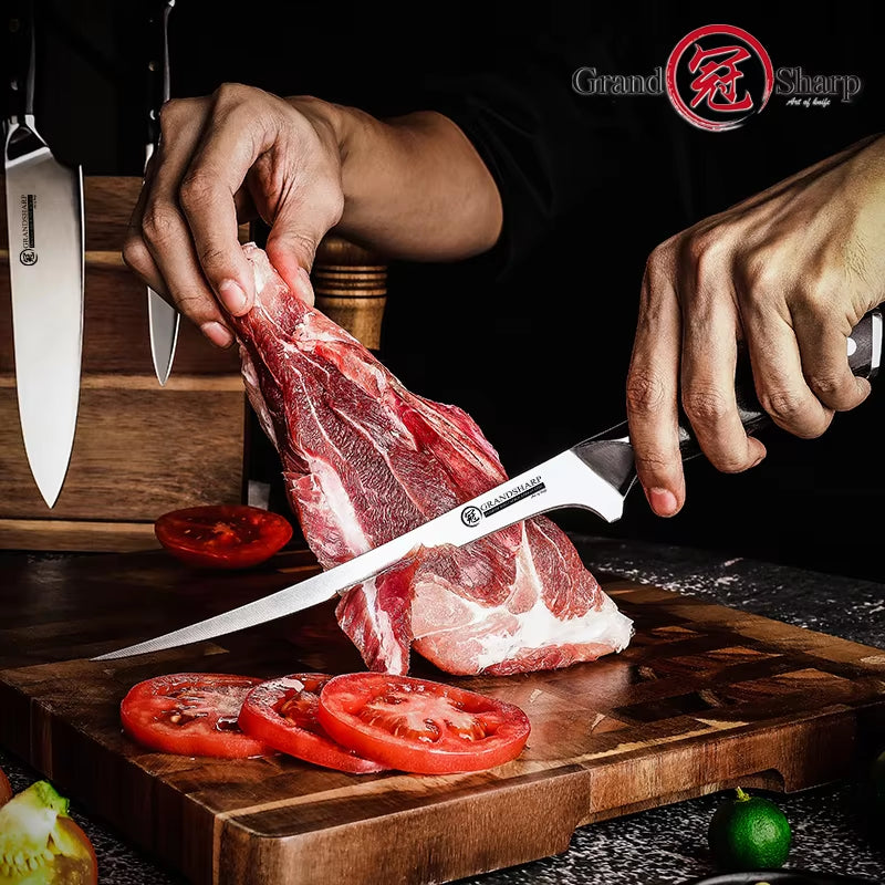 Chef Kitchen Knives Professional Filleting Carving Boning Knife Butcher Meat Fish BBQ Cutting Cooking Slicing Tools