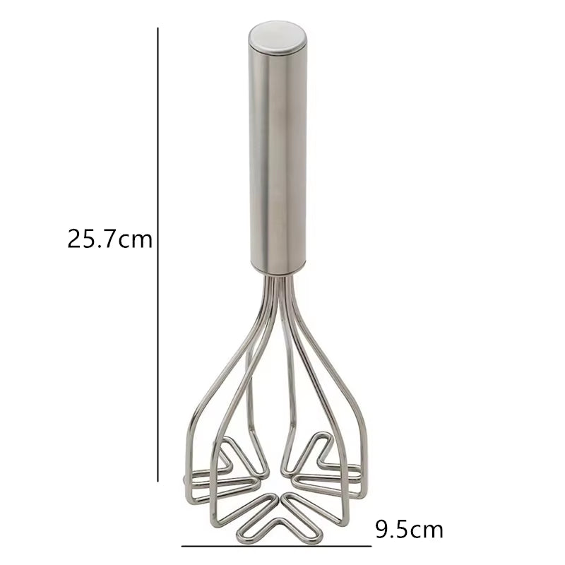 Home Stainless Steel Potato Masher Manual Food Crusher Smooth Garlic Presser Pumpkin Ricer Kitchen Gadgets Household Utensils