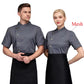 Chef Jacket Men Short Sleeve Kitchen Cook Shirts Unisex Restaurant Bakery Waiter Uniform