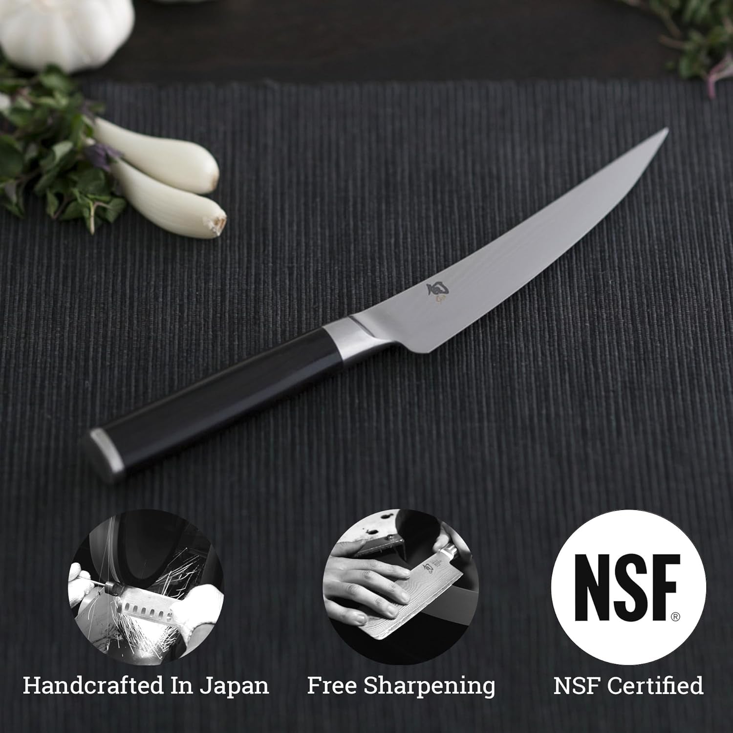 Classic 6" Boning & Fillet Knife, Handcrafted Japanese Curved Boning Knife, VG-MAX Core with Damascus Stainless Steel Cladding, Pakkawood Handle, Meat & Fish Knife for Professional and Home Chefs