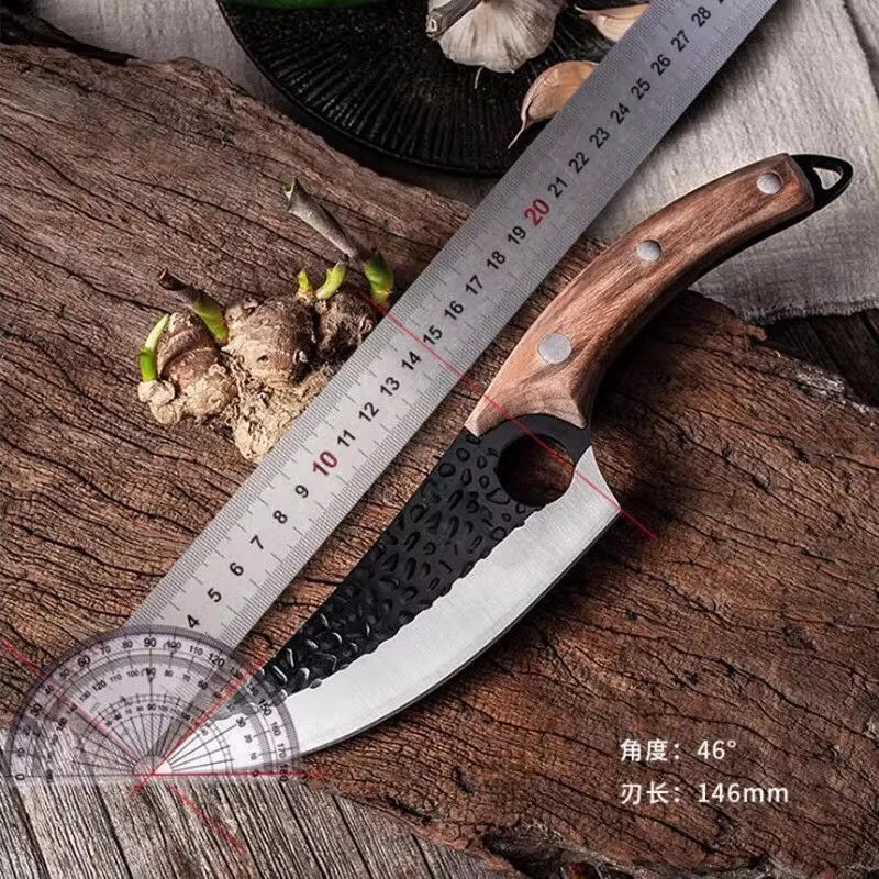 Handmade Forged Stainless Steel Boning Knifes Messer Full Tang Handle Bone Cleaver Knife Professional 6 Inch with Knives Cover