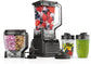 BL770 Mega Kitchen System, 1500W, 4 Functions for Smoothies, Processing, Dough, Drinks & More, with 72 Blender Pitcher, 64 Processor Bowl, (2) 16-Oz. To-Go, Black, with 2 Nutri Cups + Lids